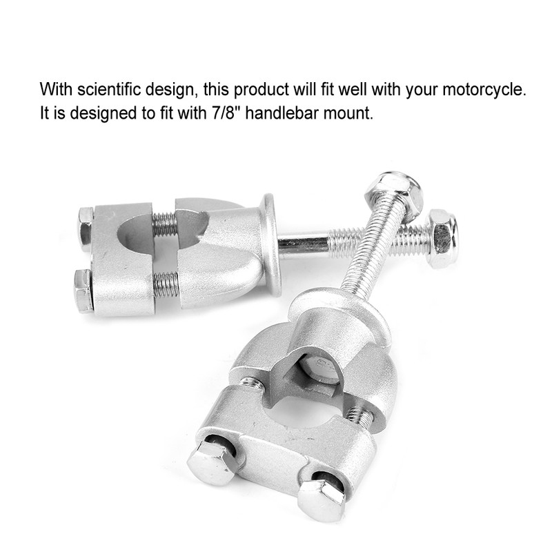 1 Pair Aluminum Alloy Motorbike Mount Riser 22mm Motorcycle Handlebar