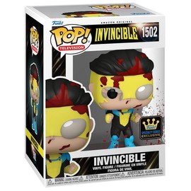 POP TV: Invincible - Bloody Invincible Specialty Series Exclusive Funko Vinyl Figure (Bundled with Compatible Box Protector Case), Multicolor, 3.75 inches