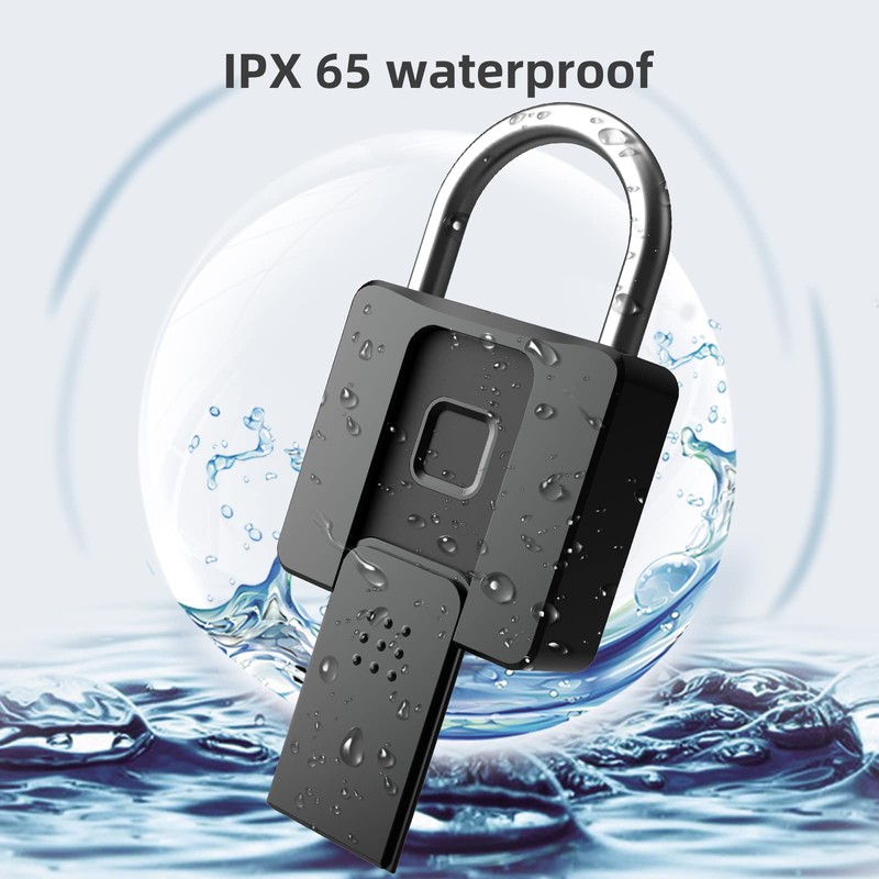 Fingerprint Padlock, Pothunder Smart Lock with APP Fingerprint Key, Keyed