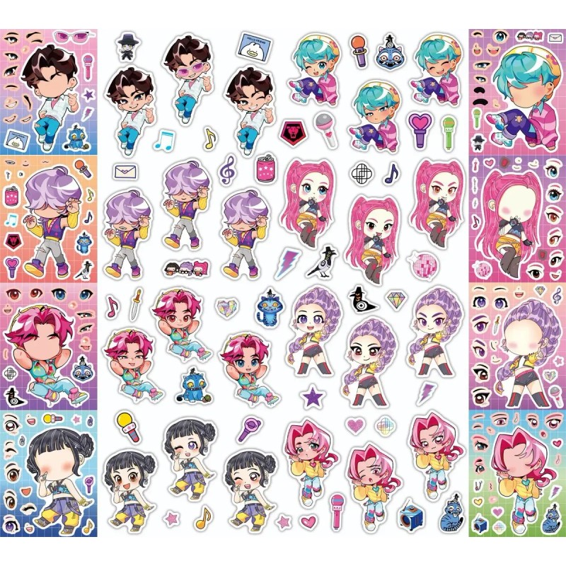 Pegatinas Decorativas Diy K-pop Demon Hunter, 16 Pieces