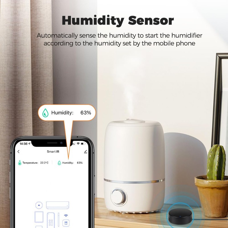 UanTii Tuya WiFi Universal IR Remote Control with Temperature Humidity