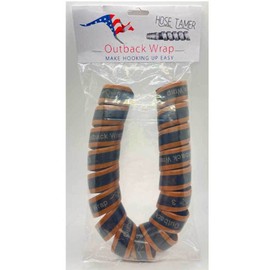 Outback Wrap - Hose Tamer Hydraulic Hose Management Protector and Tagging Wraps for Farming and agriculture equipment, Tractors, Harvesters, Planters, and Sprayers 40 mm Diameter - 18 inch - Brown