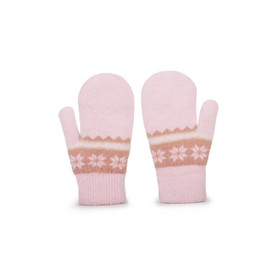 FGSS Winter-Knit-Mittens for Kids - Warm Stretchy Outdoor Gloves Boys-Girls Cute Snowflakes Gloves for 6-12Years