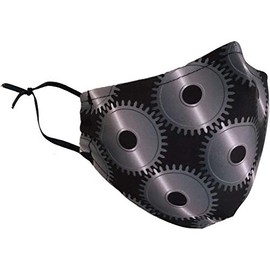 Delfina Stay Safe Reusable Face Mask Protection Washable Mouth & Nose Shield Breathable Anti Smoke Pollution Bike Motorcycle Sport (Gears)