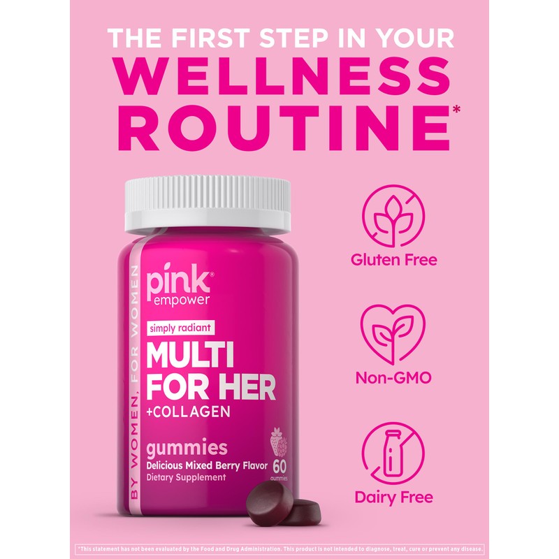 PINK Multivitamin Gummies for Women | Non-GMO & Gluten Free