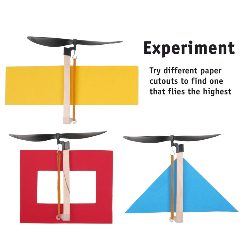 Rubber Band Helicopter Kit – Build 30 DIY Propeller-Powered Helicopters,