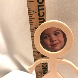 DIY Wooden Unfinished Girl Photo Frame DIY Crafts Hobbies Decoration Gift 6.5" New