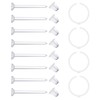 QWALIT Clear Plastic Earrings for Sports, Work, Sensitive Ears -