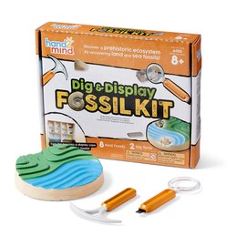 hand2mind Dig & Display Fossil Dig Kit, Fossil Display Case, 8 Real Fossils to Uncover, Dig Kits for Kids, Fossil Digging Kit for Kids, Excavation Kit for Kids, Fossil Science, Archeology Kits