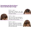 Hair Piece Clip in Bangs Fringe synthetic fiber dark blond