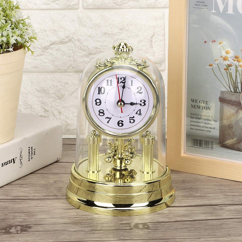 Wifehelper Carriage Table Clock European Retro Style Clock Antique Silent