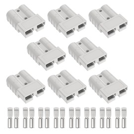 Anderson Connector 50A-600V with 6-12 Gauge, Gray 8PCS Battery Quick Connect/Disconnect Battery Quick Connector Wire Harness Plug Kit for Winch, Trailer, Towing Systems