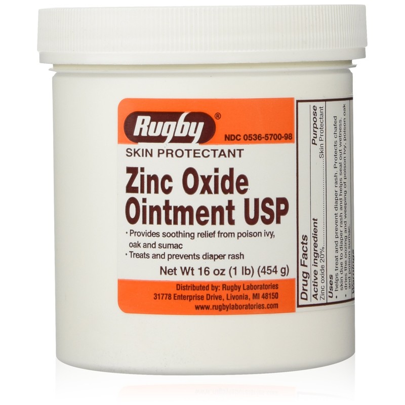 Rugby Zinc Oxide Ointment Skin Protectant - 20% - 16