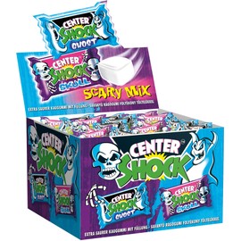 Center Shock Scary Mix, Box mit 100 Kaugummis, extra-sauer mit verschiedenen Sorten, perfekt für Geburtstag, Pinata, Candy-Bar & Schultüte, 400g