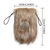 L'VOW Viking Fur Belt Bag Renaissance Belt Pouch Portable Drawstring
