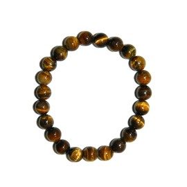 Z017TE - 8mm Tiger Eye Gemstone Bead Bracelet - Courage and Confidence - Protection - Clarity and Focus - Strength and Determination - Grounding and Balance - Handmade by Jeannieparnell