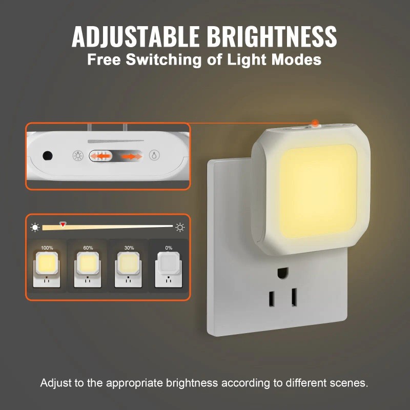 Led Night Light 0.6W 3000K Soft White Dusk To Dawn