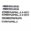 GM 6PCS 2011-19 Matte Black GMC Sierra Denali Emblem Duramax