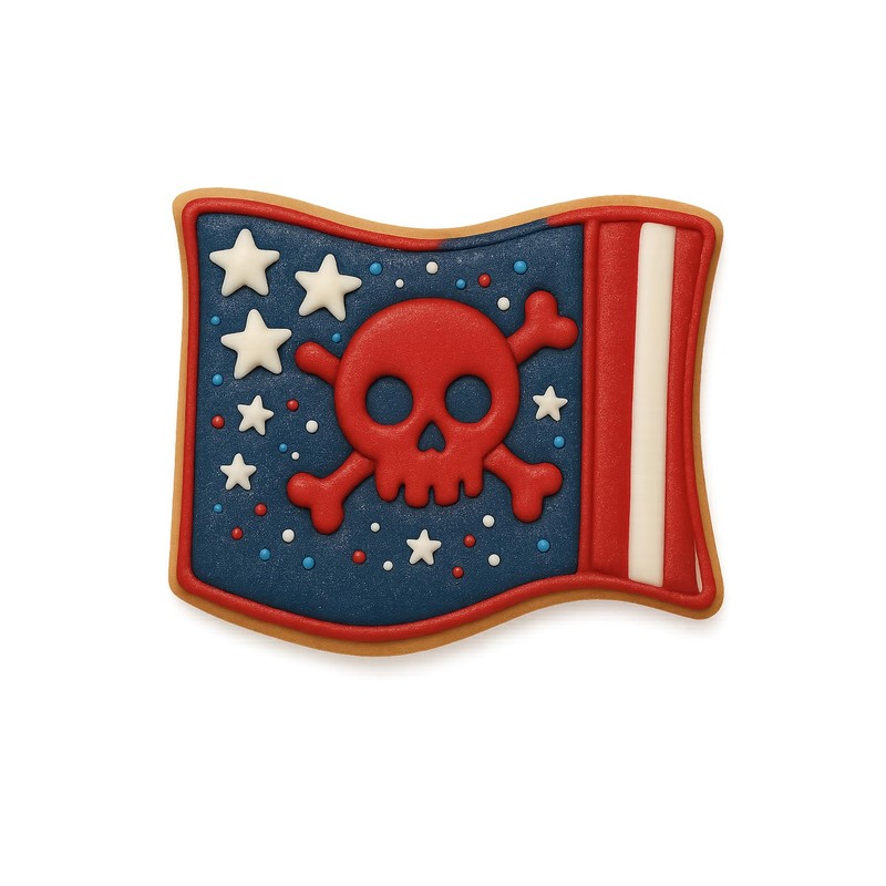 Pirate Flag Cookie Cutter - 4x3.38 Inches, Perfect for Nautical