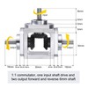 sourcing map Gear Box 90 Degree Right Angle Bevel Gearbox