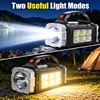 USB & Solar Rechargeable LED Flashlight with COB Side Light