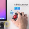SANWA 2.4G Wireless Ergonomic Trackball Mouse, Optical Rollerball Mice, Programmable