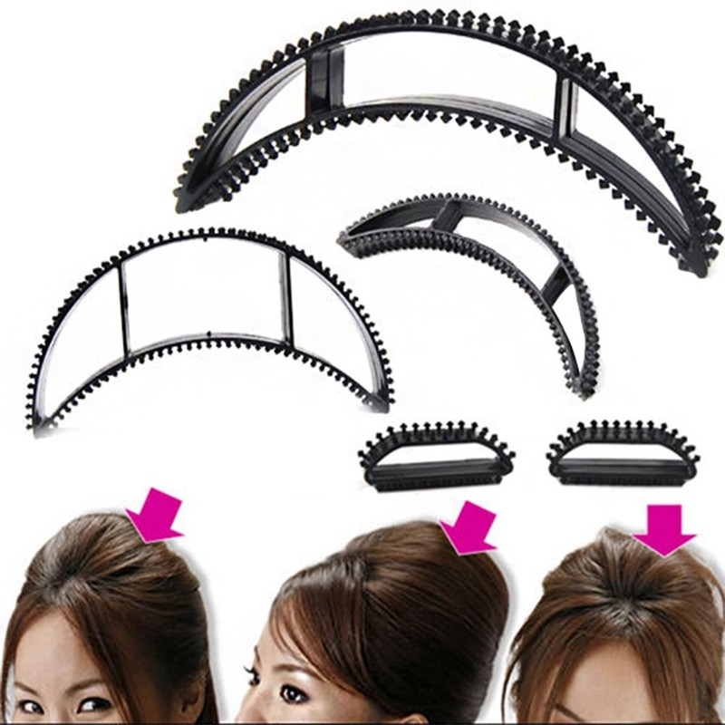 5 Hair Volumising Inserts Lifters Bumpits Black Volume Fringe Styling
