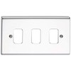 Deta G3423CH 'Slimline Decor' Grid Switch Cover Plate - Polished