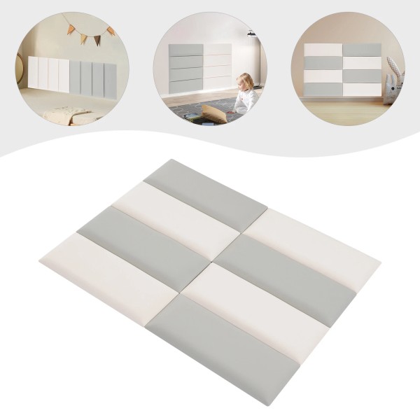 Unbranded Wall Panels Pack of 8 Self-Adhesive Wall Panel Anti-collision