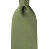 KissTies Boys Tie Olive Green Satin Solid Necktie For Kids