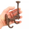 Unbranded Cast Iron Metal Victorian Triple Wall Hook Key Hat