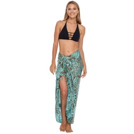 SHU-SHI Pareo de playa para mujer con estampado pareo, Tosca/Brown, Talla única