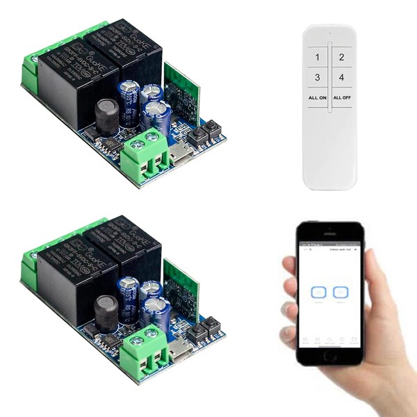 QIACHIP Smart Wifi Schalter Relais Inching/selbstverriegelung Schaltermodul relais 12V 24V