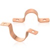 HeSun 100-Pack Copper Fittings, 1/2-Inch Copper Tube Strape, Two-Hole Clamp