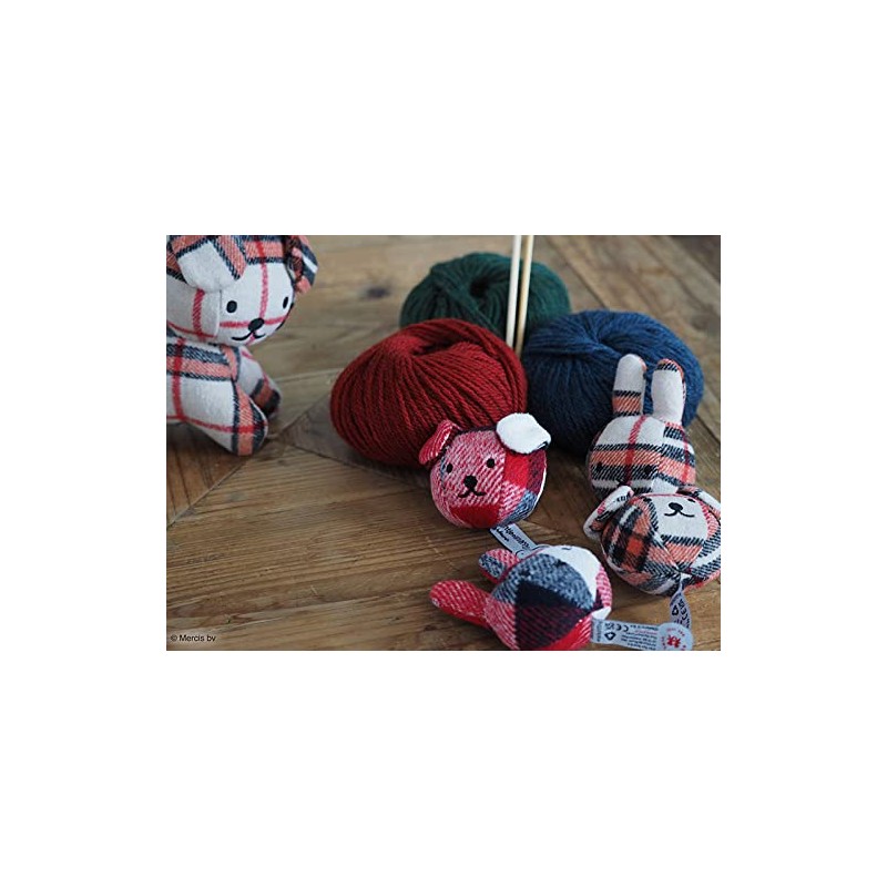 BON TON TOYS BTT-023RD Miffy Check Bag Charm Keychain Red