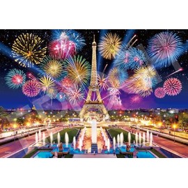 EPOCH EPOCH 300 Piece Jigsaw Puzzle Overseas Landscape Eiffel Tower Festival - France (10.2 x 15.0 inches (26 x 38 cm) 28-830s With Glue Spatula Included Tickets