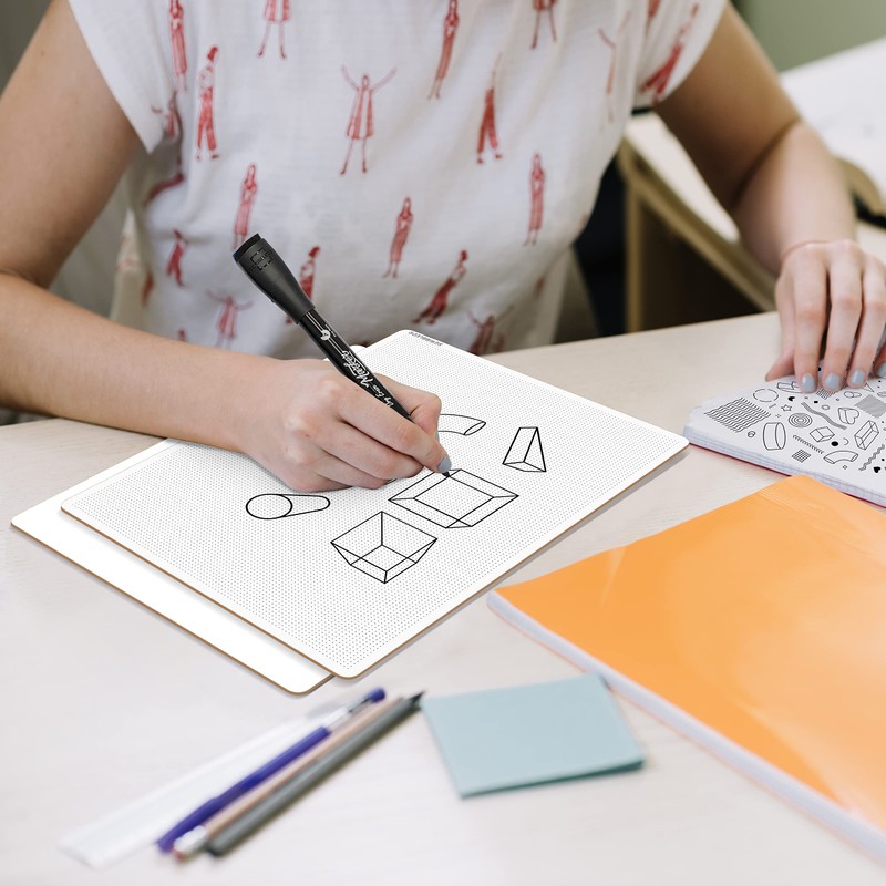 Scribbledo Dotted Dry Erase Board Graph Whiteboard 9" x 12"