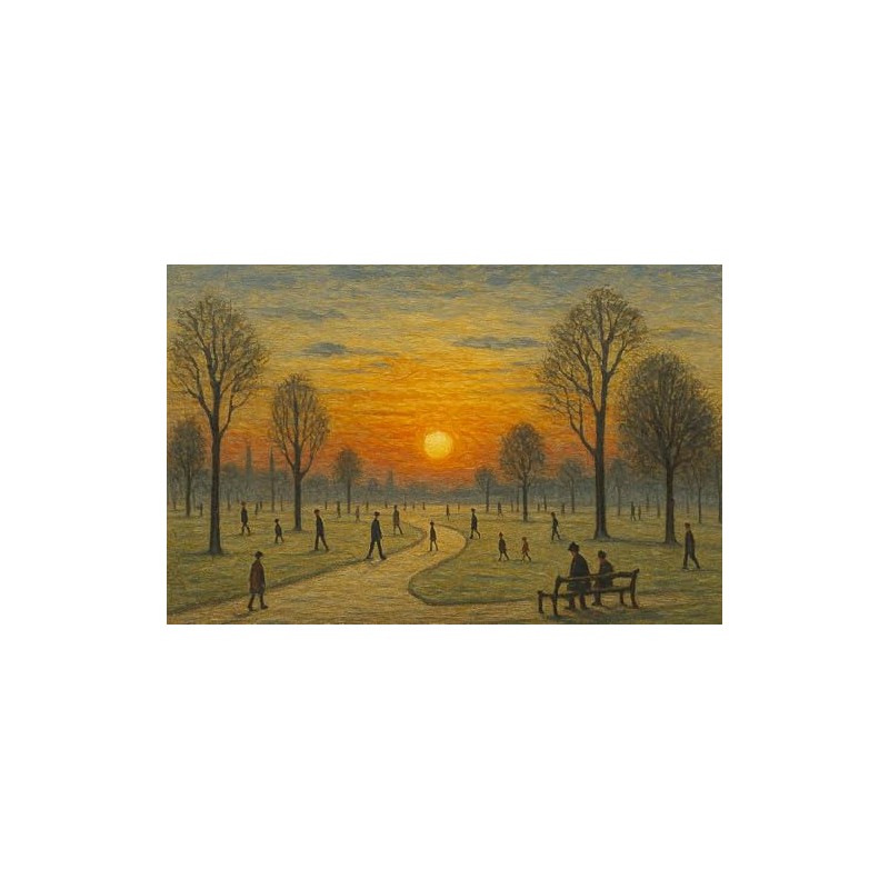 Greetingles Lowry-Style Framed Print. Beautiful Black Ash Frame. Various Designs