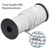 6 mm x 10 m White & Black Elastic Safety