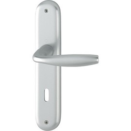 HOPPE New York Door Handle Set on Plate BB 90, Door Thickness 35-45, VK 8/8.5 Silver Anodised