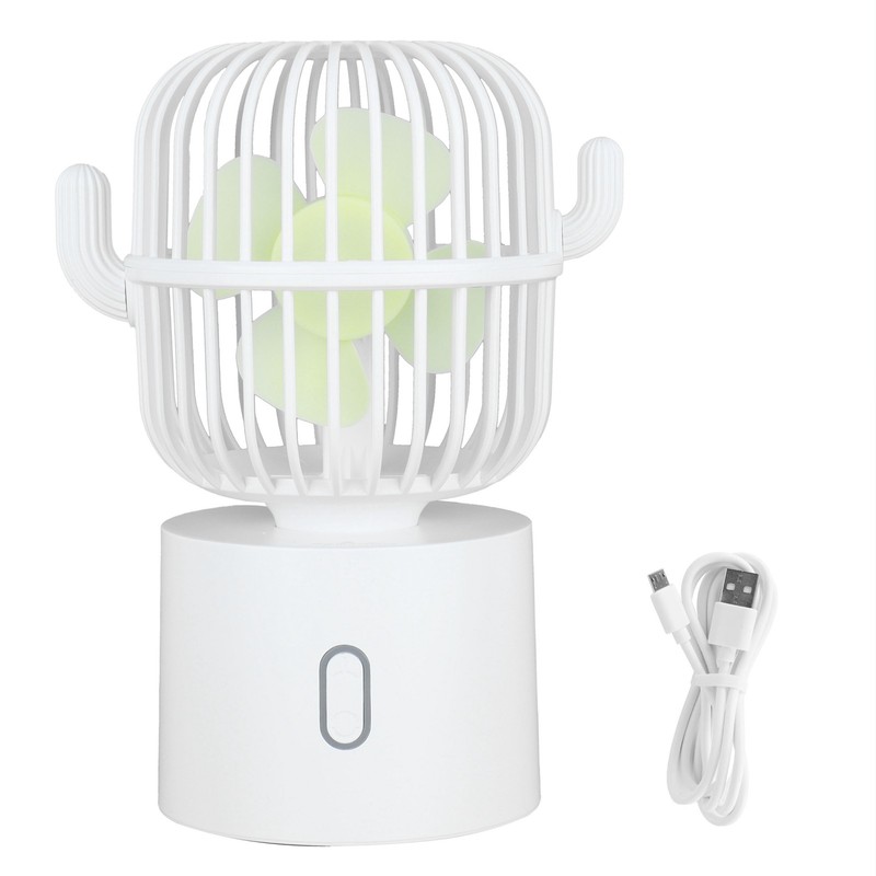 Mini Fan Cactus Moving Head USB Charging Portable Desktop Mini