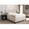 Baxton Studio Brookfield Tufted Full Panel Bed in Beige