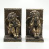 Lukitas Angel Book Ends, Heavy Duty Decorative Bookends, Nonskid Book