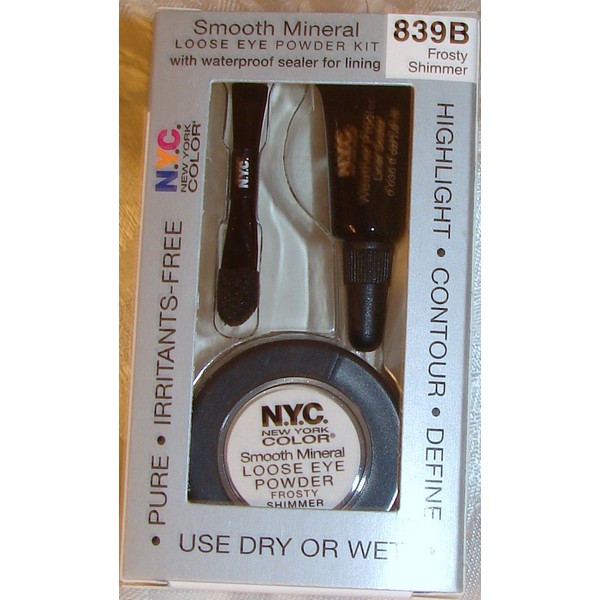 N.Y.C. Smooth Mineral Loose Eye Powder Kit Frosty Shimmer 839B