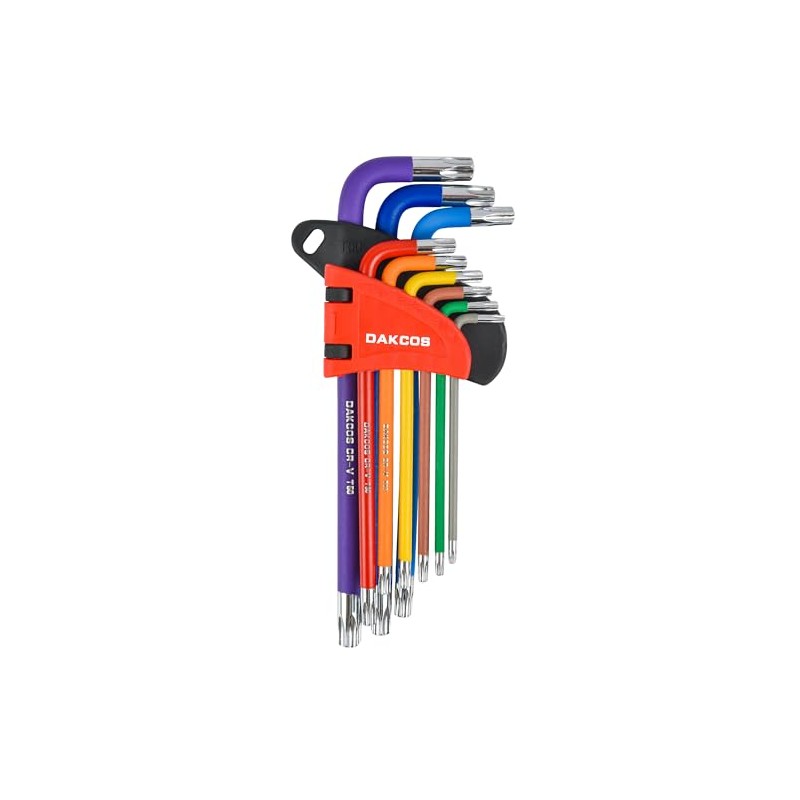 DAKCOS Torx Key Set T10-T50, 9-Piece Torx Allen Key Set