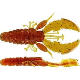 Westin CreCraw Creaturebait 8.5 cm 7 g – 5 Rubber Crabs, Colour: Motoroil Pepper