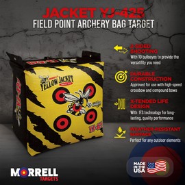 Morrell Yellow Jacket YJ-425 Outdoor Portable Adult Field Point Archery Bag Target with 2 Shooting Sides, 10 Bullseyes, and Carry Handle, Yellow