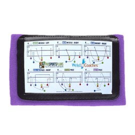 Football Play Wristbands - Youth Quarterback Gear - Wristband Playbook - Softball Wristbands for Signs (Purple)