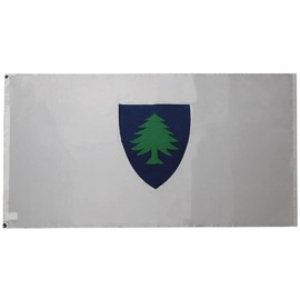 Old Massachusetts New England Liberty Tree White Premium Quality Heavy Duty Fade Resistant 3x5 3'x5' 100D Woven Poly Nylon Flag Banner Grommets
