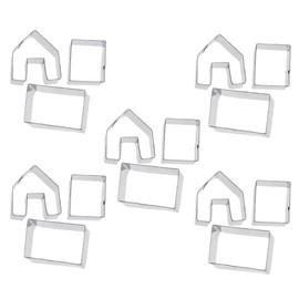 Toyvian 5 Sets / 15 Pieces Mini Gingerbread House Kit Gingerbread House Kit Mini Cookie Cutter Christmas Cookie Cutter
